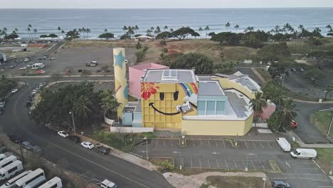 Aerial-view-of-Children's-Discovery-Center-with-colorful-artwork