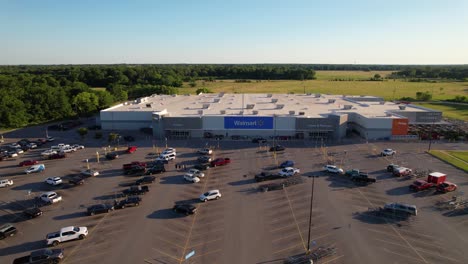 Aerial-footage-of-Walmart-in-Gun-Barrel-City-in-Texas