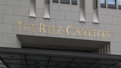 Sign-on-Ritz-Carlton-Hotel,-Berlin,-Germany