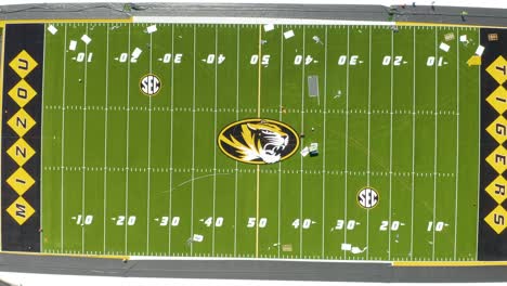 Top-Down-View-of-Faurot-Field,-Home-of-the-Missouri-Tiger's-Football-Team