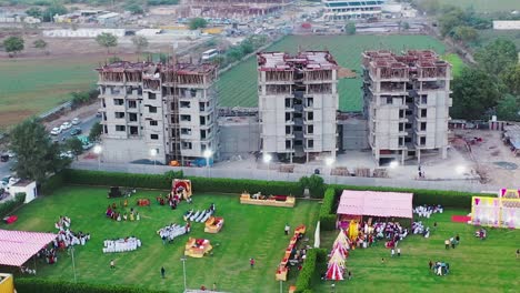 Many-multi-storied-buildings-are-being-constructed-on-a-vacant-land