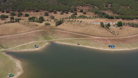 aerial-views-of-Pego-do-Altar-Dam,-Alentejo,-Portugal-1