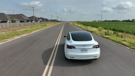 Close-up-rear-shot-of-Tesla-Model-3