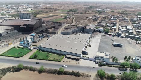 Aerial-view-of-cement-plant-with-high-factory-structure-at-industrial-production-area