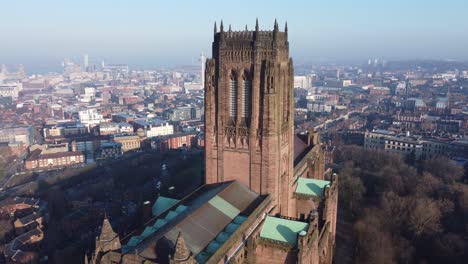 Liverpool-Anglican-cathedral-historical-sightseeing-landmark-aerial-building-city-skyline-orbit-right