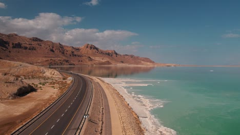 An-aerial-shot-of-the-Dead-Sea,-Israel