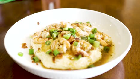 A-plate-of-shrimp-and-grits-steaming-fresh-and-ready-to-eat