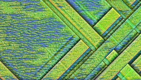 Artistic-animation-of-blue-green-and-yellow-striped-moving-lines
