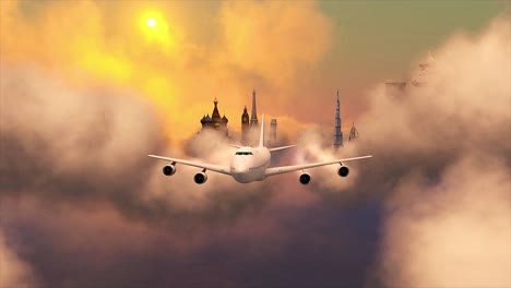Flugzeug,-Das-Mit-Touristischem-Sinn-Durch-Alle-Hauptstädte-Der-Welt-Fliegt