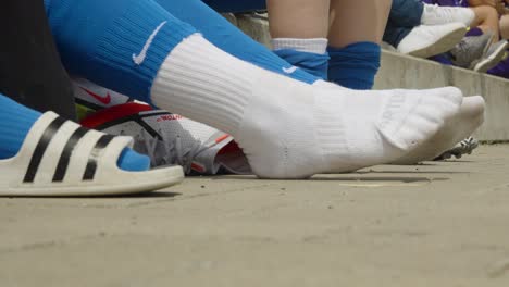 Female-Soccer-Players-Feet-Wearing-Football-Socks