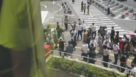 Shinzo-Abe-Assassinated-in-Nara,-Crowd-of-Japanese-People-Gathering