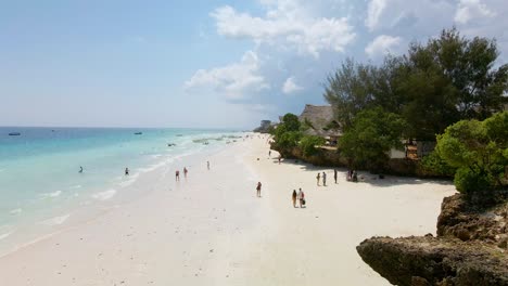 Nungwi-Beach,-Zanzibar---Tanzania---June-18,-2022---Various-resorts-on-the-coast-of-the-Indian-ocean-in-Nungwi-Beach