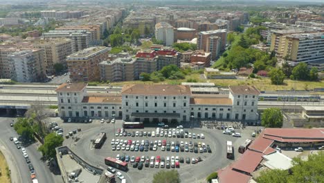 Roma-Trastevere-Train-Station---Aerial-View-on-Summer-Day