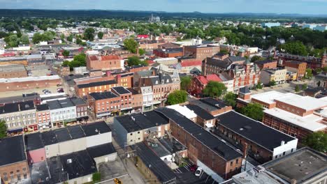 Chillicothe,-Ohio,-downtown-and-North-side-of-downtown,-aerial-drone