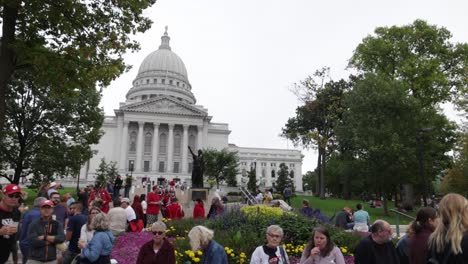 Large-group-of-people-at-the-Wisconsin-state-capitol-building-attending-Taste-of-Madison-with-video-panning-left-to-right