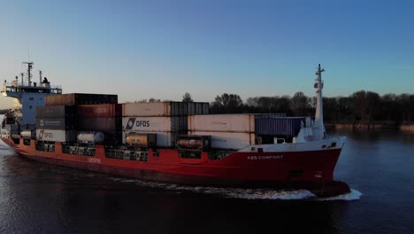 A2B-COMFORT-Container-Ship-Loaded-With-Intermodal-Containers-Sailing-At-Oude-Maas-River-In-Netherlands