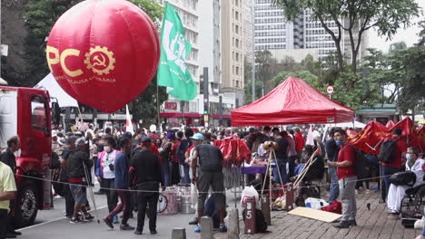 Red-Workers-Party-balloon-flies-at-Sao-Paulo-Black-Lives-Matter-rally