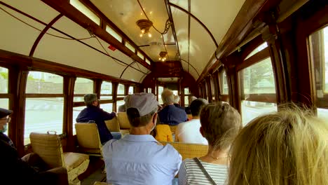 POV-Of-Passenger-Inside-The-Tram-Running-Through-The-City-Of-Porto-In-Portugal