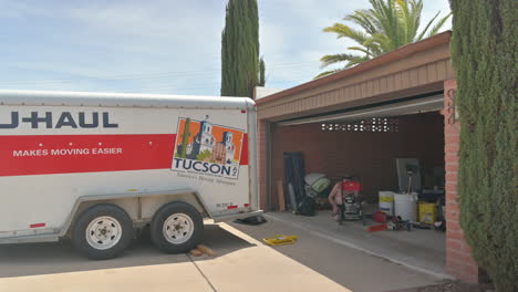 U-Haul-moving-truck-in-front-of-a-house-ready-to-move-in-new-occupants