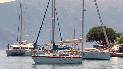 Boat-traffic-in-Fiskardo-port-Kefalonia-island-Greece