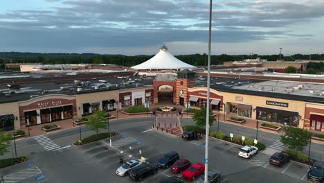 Aerial-shot-of-American-mall
