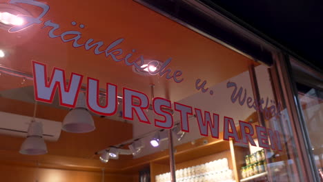 \"wurstwaren\"-Sign-Outside-Of-A-Traditional-German-Butcher-Shop