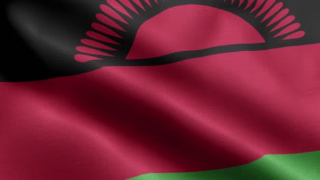 Closeup-waving-loop-4k-National-Flag-of-Malawi