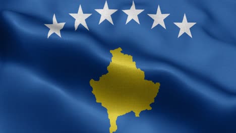 Ondeando-La-Bandera-Nacional-De-Kosovo-En-Bucle-4k