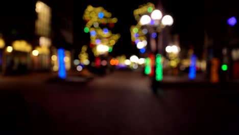 Out-of-focus-shot-of-holiday-lights-decoration