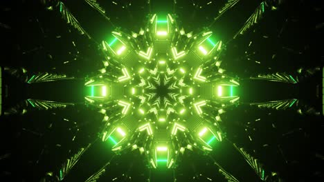 Slow-motion-graphics-sci-fi-green-starburst-designs-and-patterns-moving-forward