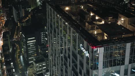 Google-Headquarter-On-Shibuya-Stream-Skyscraper-In-Tokyo-City,-Japan