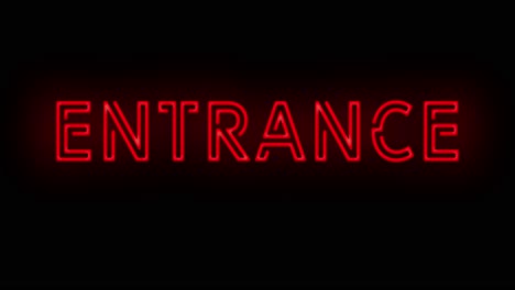 Flashing-red-ENTRANCE-neon-sign-on-and-off-with-flicker