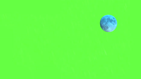 Small-Full-Moon-Rising-Across-Green-Screen-Sky-Background-Template