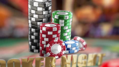 3D-Darstellung-Von-Chips-Und-„Poker-Night“-Symbolik-Vor-Einem-Casino-Hintergrund