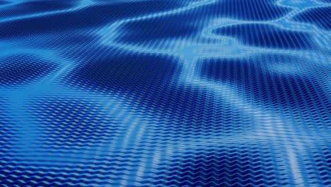 Cybernetic-nanotech-futuristic-fibre-mesh-looping-background-waves,-calm-tranquil-showcase-or-presentation-backdrop