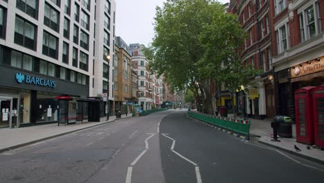 Lockdown-in-London,-Leicester-Square's-completely-empty-roads-and-streets-during-the-COVID-19-pandemic-2020