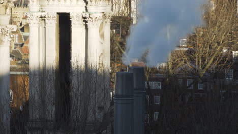 London-Rooftop-View-Of-Ventilation-Pipes-and-Flue-Terminals
