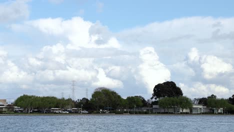 Cloudy-day-by-a-neighborhood-and-a-lake