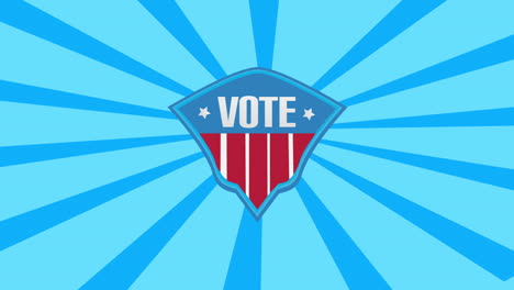 Vote-written-on-a-blue-and-red-shield---animation