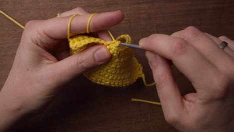Crochet-with-yellow-wool