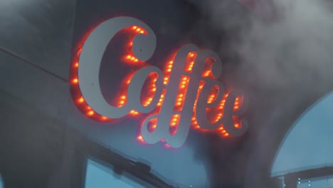 Modern-Coffee-sign-inside-cafeteria-handheld-real-time