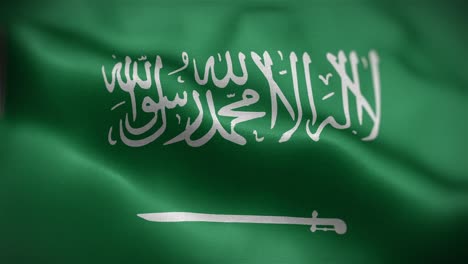 Frontal-view-of-the-Saudi-Flag-flapping-in-HD