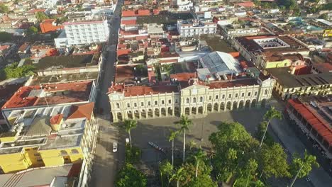 Aerial-view-with-drone-of-the-historic-center-of-the-city-of-Cordoba,-Veracruz,-Mexico