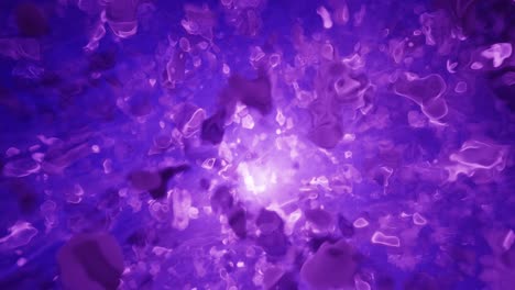 Abstrakte-Tiefviolette-Fraktale-Wasserblasen,-Die-Sich-Bilden---Endloser-Schleifenhintergrund