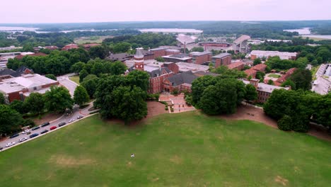Clemson-University-Aerial-in-4k,-Clemson-SC,-Clemson-South-Carolina