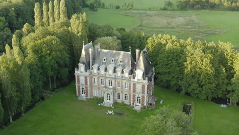French-renaissance-castle-aerial-drone-shot