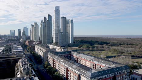 Aerial-cityscape-with-modern-residential-and-business-district-in-Buenos-Aires