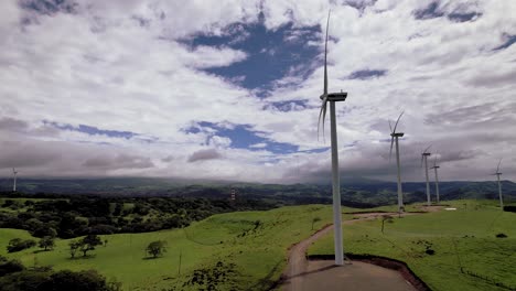 Aerial-Drone-images-Wind-Farm-Tilaran,-Guanacaste,-Costa-Rica