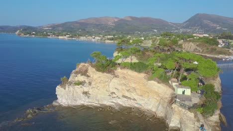 Video-of-famous-islet-of-Cameo-in-Agios-Sostis-area-of-Laganas,-Zakynthos-island,-Ionian-Greece