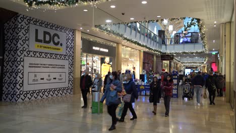 Weihnachtseinkäufer-Besuchen-Das-Einkaufszentrum-St.-Davids-An-Einem-Geschäftigen-Wochenende-Im-Zentrum-Von-Cardiff,-Wales,-11